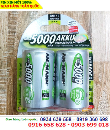 Ansmann D5000mAh; Pin sạc D 1,2V Ansmann MaxE | D-5000mAh-1.2V | chính hãng Ansmann